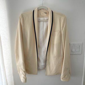 Elizabeth and James Cream and Black Tuxedo Blazer
